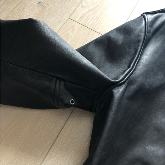 NWOT Polo Ralph Lauren Black Cow Hide Biker Leather Jacket - Picture 11 of 16